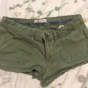 Army green hollister shorts